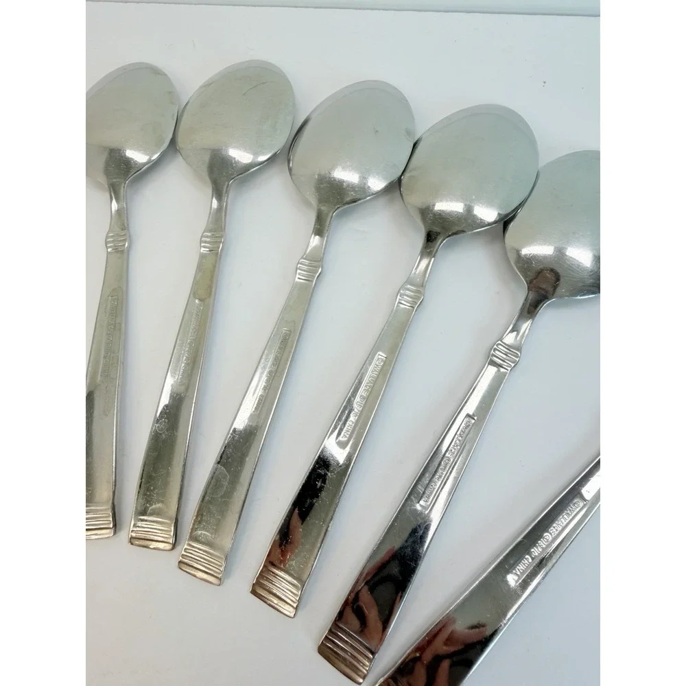 Wallace 18/10 stainless Napoli Glossy lot of 10 soup spoons 7